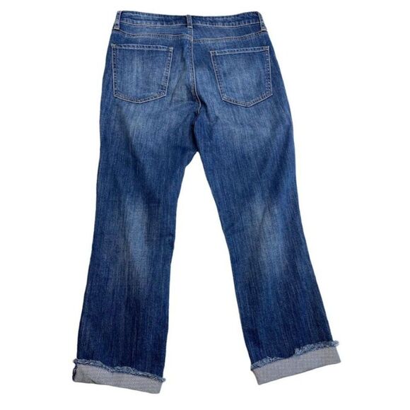 Numero Dark Wash Distressed Cropped Capri Boyfriend Jeans Sz 29 or 8 - Picture 9 of 9